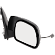 Passenger Side Mirror, Non-Towing, Power Adjust, Manual Folding, Non-Heated, Textured Black, No Signal Light, No Memory, No Puddle Light, No Auto-Dimming, No Blind Spot Feature