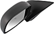 Driver Side Mirror, Power Adjust, Manual Folding, Heated, Textured Black, No Signal Light, No Memory, With Puddle Light, No Auto-Dimming, No Blind Spot Feature
