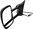 Driver Side Towing Mirror, Power, Manual Folding, Non-Heated, Textured Black, No Signal Light, No Memory, No Puddle Light, No Auto-Dimming, With Blind Spot Glass