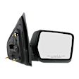 Passenger Side Mirror, Power Adjust, Heated, Manual Folding, Textured Black, No Signal Light, No Memory, No Puddle Light, No Auto-Dimming, No Blind Spot Feature