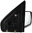 Passenger Side Mirror, Power Adjust, Heated, Manual Folding, Textured Black, No Signal Light, No Memory, No Puddle Light, No Auto-Dimming, No Blind Spot Feature