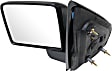 2004 Ford F-150 - Driver Side Mirror, New Body Style, Manual Adjust, Non-Heated, Textured Black, Manual Folding, No Signal Light, No Blind Spot Feature, No Memory, No Puddle Light, No Auto-Dimming, Paddle Style