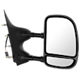 4-bolt mount, Passenger Side Towing Mirror, Power Adjust, Non-Heated, Manual Folding, Textured Black, No Signal Light, No Memory, No Puddle Light, No Auto-Dimming, No Blind Spot Feature