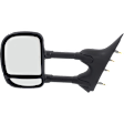 4-bolt mount, Driver Side Towing Mirror, Manual Adjust, Non-Heated, Manual Folding, Textured Black, No Signal Light, No Memory, No Puddle Light, No Auto-Dimming, No Blind Spot Feature