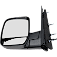 2004 Ford E-150 - 4-bolt Mount, Driver Side Mirror, Power, Non-Heated, Textured Black, Manual Folding, No Signal Light, No Blind Spot Feature, No Memory, No Puddle Light, No Auto-Dimming