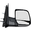 2003-2008 Ford E-150 - 4-bolt mount, Passenger Side Mirror, Power, Non-Heated, Manual Folding, Textured Black, No Signal Light, No Memory, No Puddle Light, No Auto-Dimming, No Blind Spot Feature