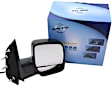 2003-2008 Ford E-150 - 4-bolt mount, Passenger Side Mirror, Power, Non-Heated, Manual Folding, Textured Black, No Signal Light, No Memory, No Puddle Light, No Auto-Dimming, No Blind Spot Feature