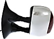 Driver Side Towing Mirror, Power Adjust, Manual Folding, Heated, Chrome, In-housing Signal Light, No Memory, No Puddle Light, No Auto-Dimming, With Blind Spot Glass