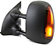 Driver Side Towing Mirror, Power Adjust, Manual Folding, Heated, Textured Black, In-housing Signal Light, No Memory, No Puddle Light, No Auto-Dimming, With Blind Spot Glass