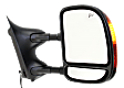 2006 Ford F-250 Super Duty - Passenger Side Towing Mirror, Power Adjust, Heated, Textured Black, Manual Folding, In-housing Signal Light, With Blind Spot Glass, No Memory, No Puddle Light, No Auto-Dimming