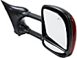 2006 Ford F-250 Super Duty - Passenger Side Towing Mirror, Power Adjust, Heated, Textured Black, Manual Folding, In-housing Signal Light, With Blind Spot Glass, No Memory, No Puddle Light, No Auto-Dimming