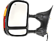 2003 Ford F-350 Super Duty - Driver Side Towing Mirror, Power Adjust, Heated, Paintable, Manual Folding, In-housing Signal Light, With Blind Spot Glass, No Memory, No Puddle Light, No Auto-Dimming