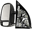 2003 Ford F-350 Super Duty - Driver Side Towing Mirror, Power Adjust, Heated, Paintable, Manual Folding, In-housing Signal Light, With Blind Spot Glass, No Memory, No Puddle Light, No Auto-Dimming