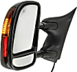 2003 Ford F-350 Super Duty - Driver Side Towing Mirror, Power Adjust, Heated, Paintable, Manual Folding, In-housing Signal Light, With Blind Spot Glass, No Memory, No Puddle Light, No Auto-Dimming