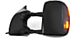 2003 Ford F-350 Super Duty - Driver Side Towing Mirror, Power Adjust, Heated, Paintable, Manual Folding, In-housing Signal Light, With Blind Spot Glass, No Memory, No Puddle Light, No Auto-Dimming