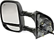 2003 Ford F-350 Super Duty - Driver Side Towing Mirror, Power Adjust, Heated, Paintable, Manual Folding, In-housing Signal Light, With Blind Spot Glass, No Memory, No Puddle Light, No Auto-Dimming