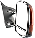 Passenger Side Towing Mirror, Power Adjust, Manual Folding, Heated, Paintable, In-housing Signal Light, No Memory, No Puddle Light, No Auto-Dimming, With Blind Spot Glass