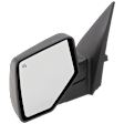Driver Side Mirror, Power Adjust, Manual Folding, Heated, Textured Black, No Signal Light, No Memory, With Puddle Light, No Auto-Dimming, No Blind Spot Feature