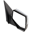 Passenger Side Mirror, Manual Adjust, Manual Folding, Non-Heated, Chrome, No Signal Light, No Memory, No Puddle Light, No Auto-Dimming, No Blind Spot Feature