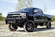 CH08-S2062-1 Front Black Steel Grille Guard, Gloss Black Powdercoated, with Pre-Runner Grille Guard