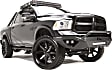 DR13-D2952-1 Front Bumper, Powdercoated Black