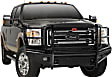 FS11-S2560-1 Front Black Steel Grille Guard, Gloss Black Powdercoated, with Full Grille Guard