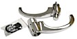 0848-351/352 Front, Driver and Passenger Side Chrome Exterior Door Handle, Without Key Hole