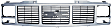 0853-040 OE Replacement Series Grille Silver Shell with Black Insert
