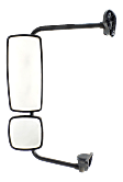 2004-2016 Freightliner Columbia - Driver Side Mirror, Manual Adjust, Non-Heated, Manual Folding, Chrome, No Signal Light, No Memory, No Puddle Light, No Auto-Dimming, No Blind Spot Feature