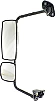 2004-2016 Freightliner Columbia - Driver Side Mirror, Manual Adjust, Non-Heated, Manual Folding, Chrome, No Signal Light, No Memory, No Puddle Light, No Auto-Dimming, No Blind Spot Feature