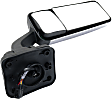 Driver Side Mirror, Power Adjust, Heated, Manual Folding, Chrome, No Signal Light, Without Memory Recall, No Puddle Light, No Auto-Dimming, No Blind Spot Feature