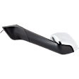 Driver Side Hood Mirror, Manual Adjust, Heated, Chrome, No Signal Light Feature