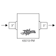 43010-FM 3.00 CENTER INLET / 3.00 CENTER OUTLET - AGGRESSIVE SOUND