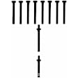 ES 72733 OE Replacement Series Cylinder Head Bolt, Set of 10
