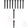 ES 72733 OE Replacement Series Cylinder Head Bolt, Set of 10