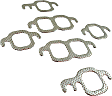 MS9275B Exhaust Manifold Gasket - Compressed fiber laminate, Direct Fit, Set of 6