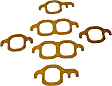 MS9275B Exhaust Manifold Gasket - Compressed fiber laminate, Direct Fit, Set of 6
