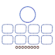MS 96998 OE Replacement Series Intake Manifold Gasket - Set