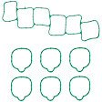 MS 97193 OE Replacement Series Intake Manifold Gasket - Set