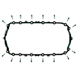 OS 30717 R OE Replacement Series Oil Pan Gasket - Rubber, Direct Fit, Sold Individually