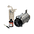 2005 Chevrolet Tahoe - A/C Compressor, With 10S17F Compressor, With 17Mm Dia. Grey Orifice Tube, Without Rear Ac, Front Kit, 78377 (Comp), 83208 (Accum), 38644 (Orifice), 59007 (Oil), O-Rings, With Clutch, 4-Groove Pulley, 5.3L 8Cyl