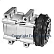 1989 Ford Bronco - A/C Compressor, with FS10 Compressor, with Factory Air, With Clutch, 6-Groove Pulley, 6 Cyl 4.9L, 4-Seasons OE Replacement