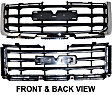 Grille Assembly, Chrome Shell with Painted Black Insert