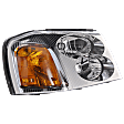 Passenger Side Headlight, with Bulb, Halogen, Clear Lens, CAPA Certified