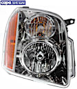 2007-2014 GMC Yukon - Passenger Side Headlight, with Bulb, Halogen, Clear Lens, CAPA Certified
