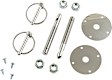 1017 Hood & Deck Pinning Kits - With Screw-On Scuff Plates, 4in. 7/16 Dia.