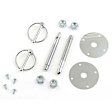 1017 Hood & Deck Pinning Kits - With Screw-On Scuff Plates, 4in. 7/16 Dia.