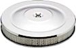 1480 Air Cleaner - 14 Inch Diameter x 2-1/4 Inch Tall - Chrome, Fits 5-1/8 Inch Diameter Carb Neck