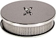 1491 Air Cleaner - 6-1/2 Inch x 2 Inch - Chrome, Fits 5-5/16 Inch or 2-5/8 Inch Carburetor Necks