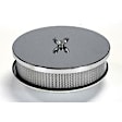 1491 Air Cleaner - 6-1/2 Inch x 2 Inch - Chrome, Fits 5-5/16 Inch or 2-5/8 Inch Carburetor Necks